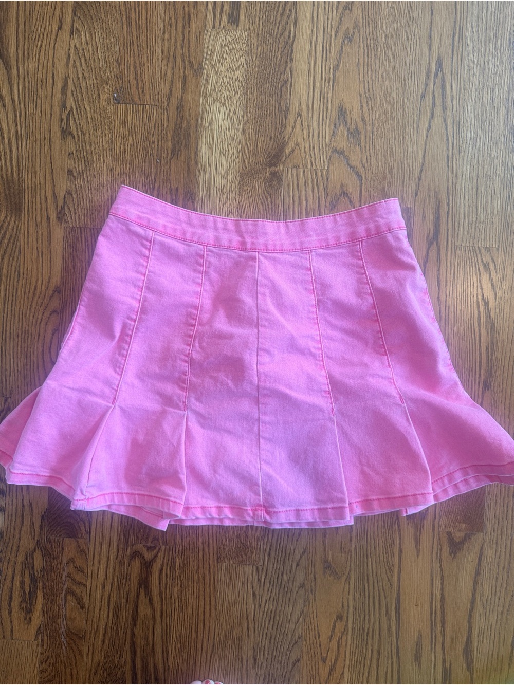 Pink Women’s denim Pleated Mini Skirt size 11
